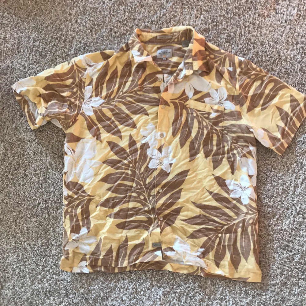 Quicksilver Waterman collection Hawaiian button up